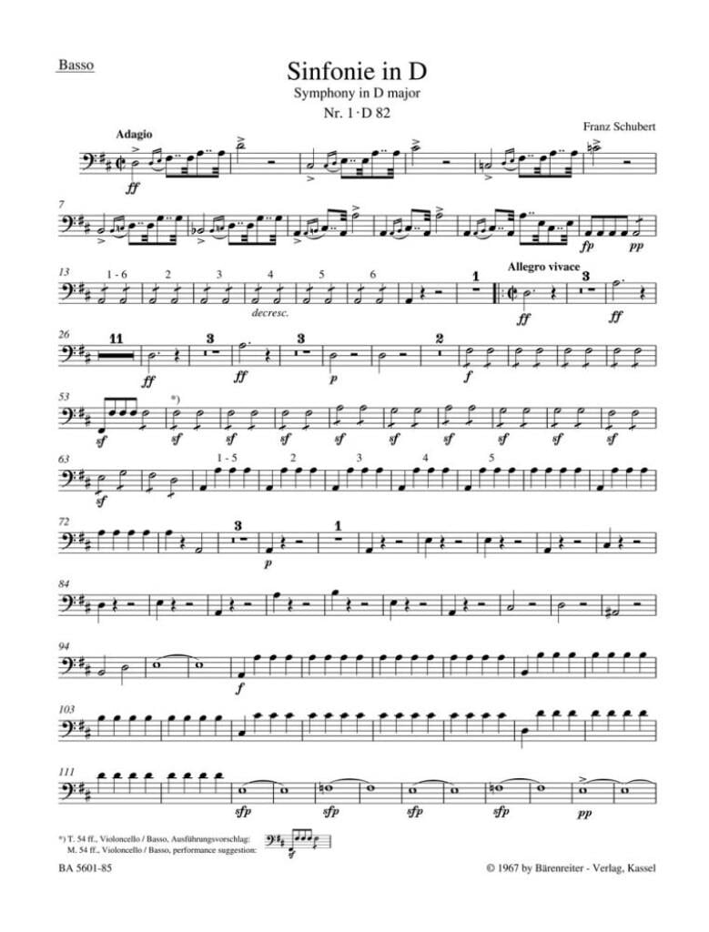 Symphony in D major No. 1